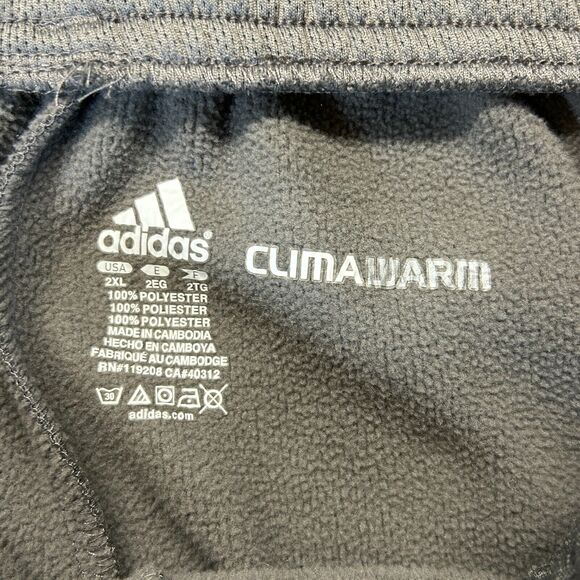 NC State Wolfpack Sweatpants Mens 2XL Gray Adidas ClimaWarm Ankle Zip Warmup 33" - Picture 6 of 10